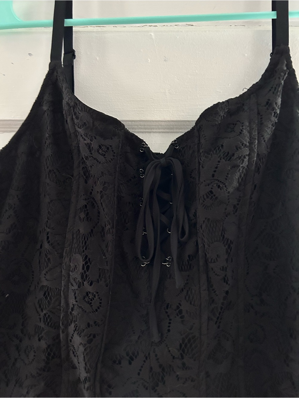 torrid Black Lace Tie-Front Cami - Picture 2 of 5